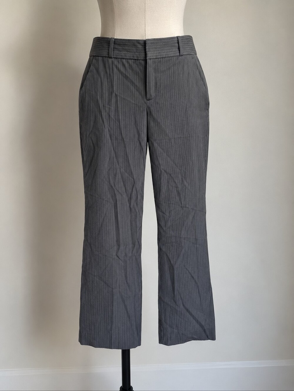 Banana Republic Martin Fit Gray Pinstripe Dress Pants